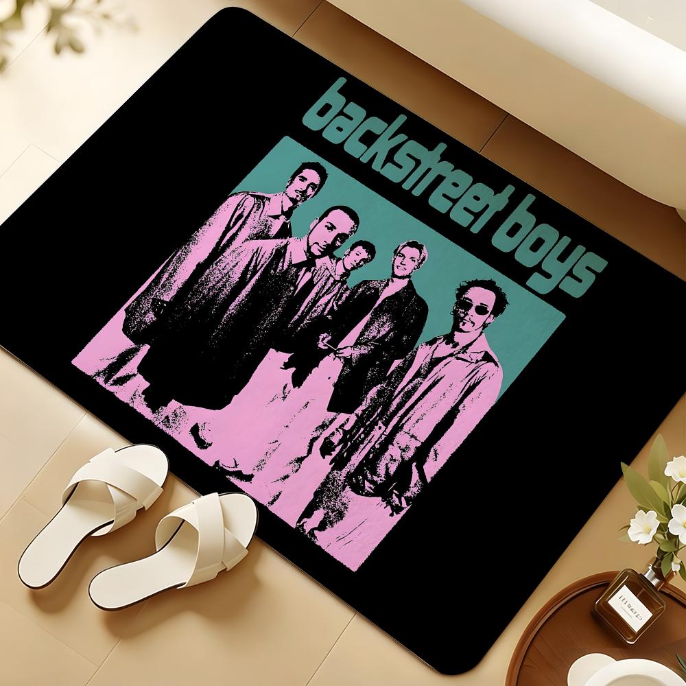 B-backstreet Boys Singer Floor Mat Soft Flannel Rug Non-Slip Absorbent Mat For Bathroom Bedroom Home Decor
