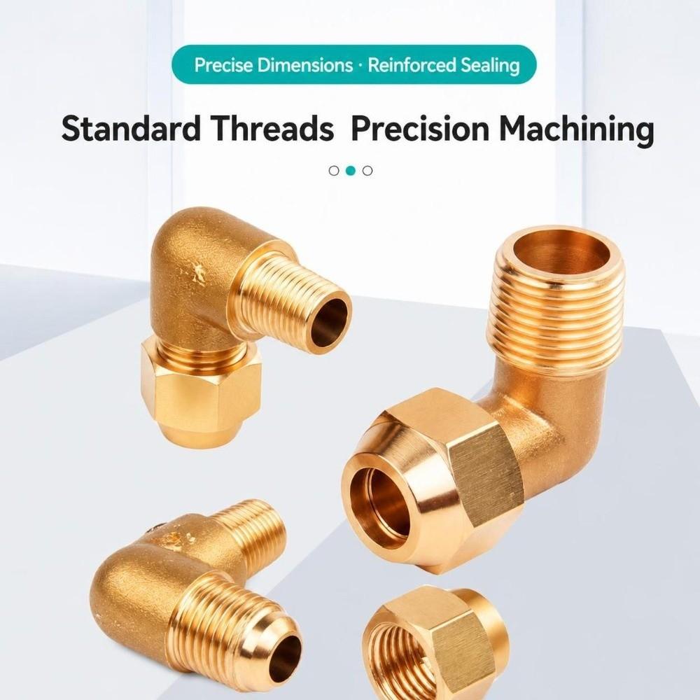 90 Degree Male Flare Fitting Male Thread Copper Tubing Easy Install Pipe Elbow  Hydraulic Line