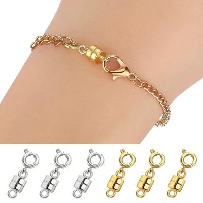 6Pcs Magnetic Necklace Clasp with Lobster Clasp Jewelry Connecting Buckle Necklaces Extender Bracelet Closure DIY Crafts