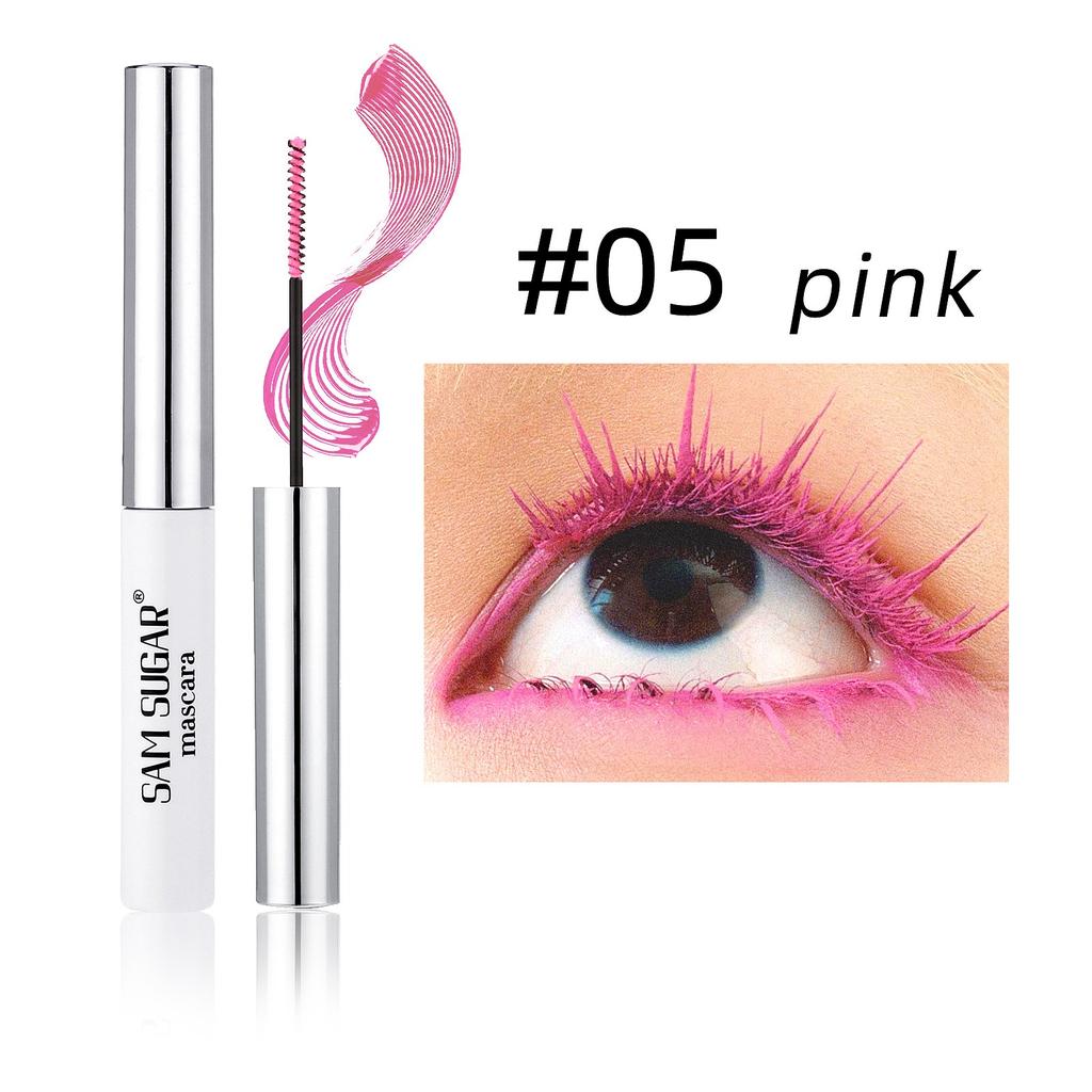 Seidenfaser Mascara Bunt Ultrafeine Bürste Verlängert Wimpern Wasserfest Langanhaltend Schnelltrocknend Grün Rosa Wimperntusche Makeup