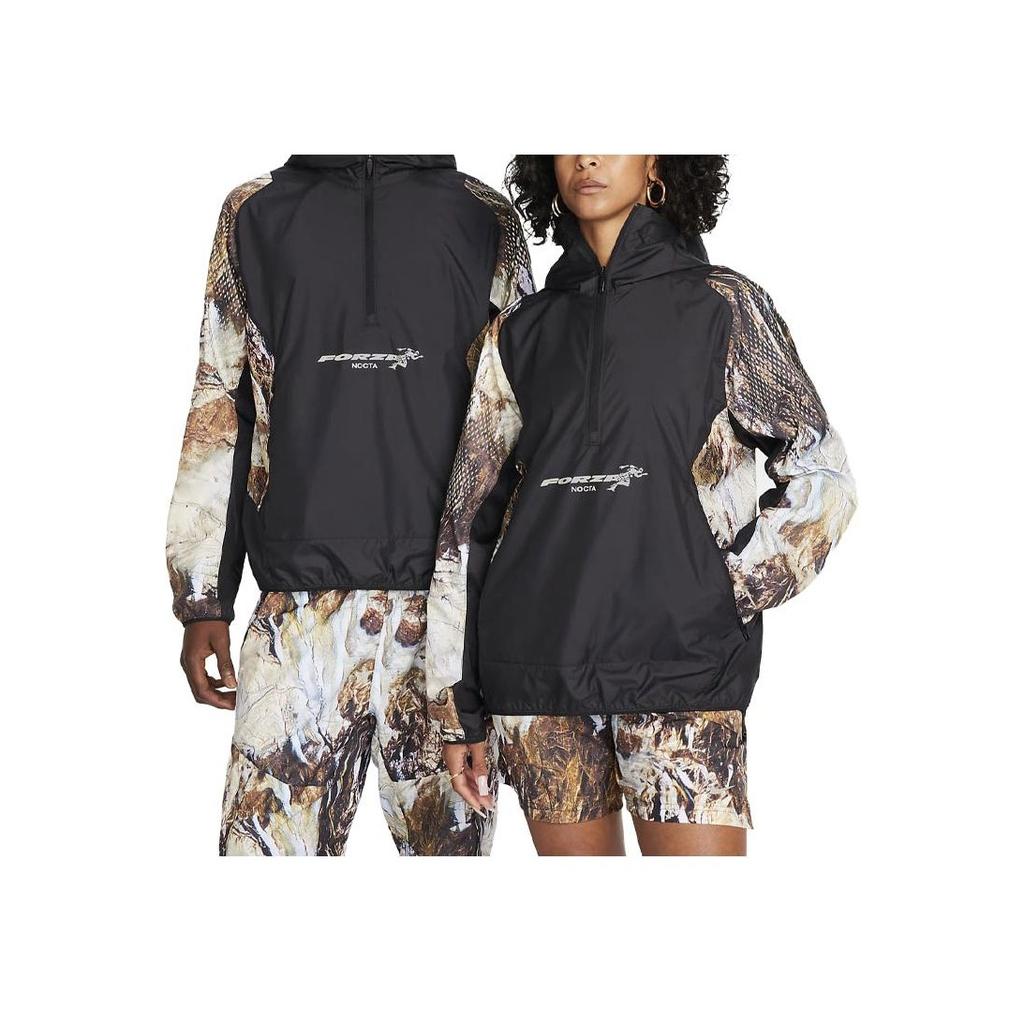 Nike X Nocta Hettegenser Casual Sport Langermet Treningsskjorte Unisex Topper Svart Barokkbrun FJ3010-010