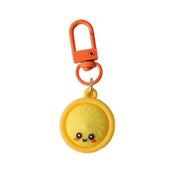 Mini Dumpling Keychain Pendant 6/8/10Pcs, Soft Cartoon Snack Accessories for Backpacks Keys Bags Office Lanyards