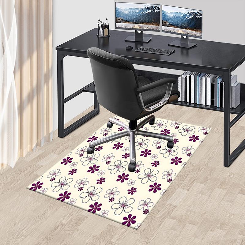 1 Stück Bodenmatte mit Blumenmuster, rutschfest, geeignet für Büro, Schlafzimmer und Spielzimmer. Kann auch als Sofafußstützenbezug verwendet werden - T31