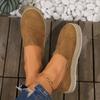 Women's Suede Slip-On Espadrille Style Casual Shoes for Spring and Autumn