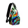 Colorful Parrot Print Small Chest Bag Men's and women's Best Gift 2D Cartoon Large Capacity Outdoor Sports Leisure Fashion