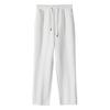 Spring and Autumn g-Chinese cotton wide-footed sweatpants men's same solid-color loose pants casual pants straight flat-top trousers