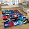 American Football N-NFL Zeichen Rugby Gamer Teppich für Wohnzimmer Schlafzimmer Dekoration, Bodenteppich rutschfeste Dekoration für Sofa Fußmatte