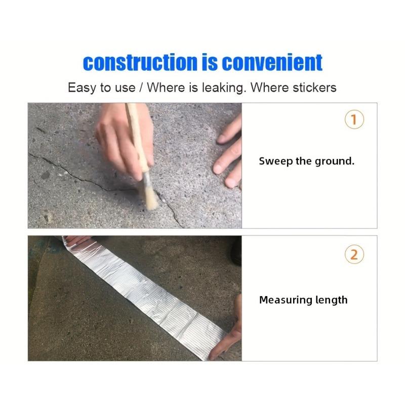 1PC heavy-duty waterproof aluminum foil tape - ultra-high heat resistance (high temperature resistance), suitable for pipes and other surfaces