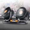 Car Cooling Fan Double Head Car Dash Fan 24V Adjustable Low Noise Household Blower Strong Wind Portable Air Circulator For SUVs