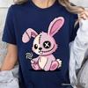 Pink Zombies Bunny Cute T-and Kids Tshirt, Cute Gothic Halloween Tee