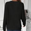 (S ~ 5XL) Damski swobodny, modny, jednolity sweter z dzianiny, dekolt w serek, długi rękaw, luźny pas, miękki, oddychający, dzianinowy top na jesień i zimę, stylowy, plus top