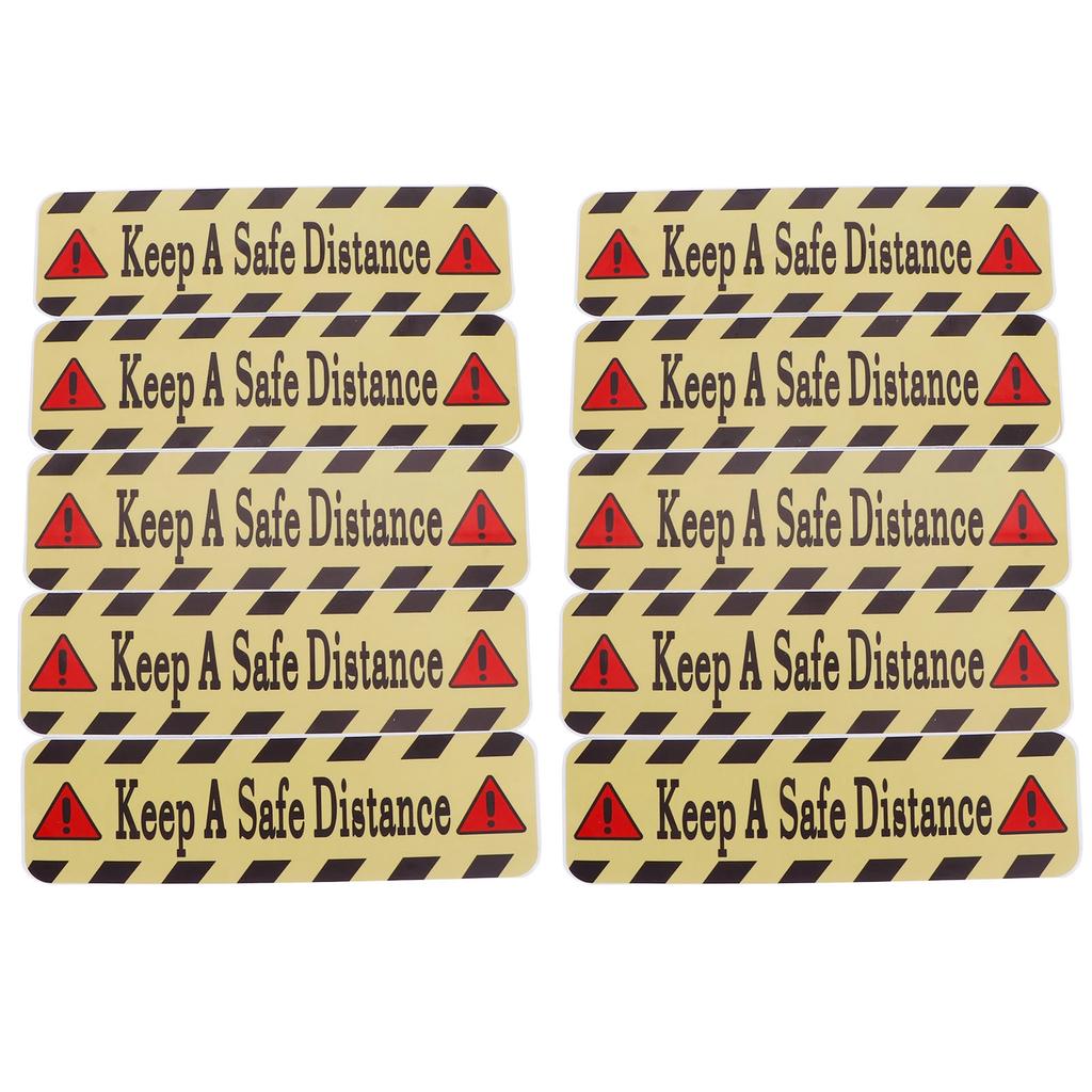 2 Set Distancing Floor Warning Decals Safety Floor Sign Marker for Mall School Public Area
