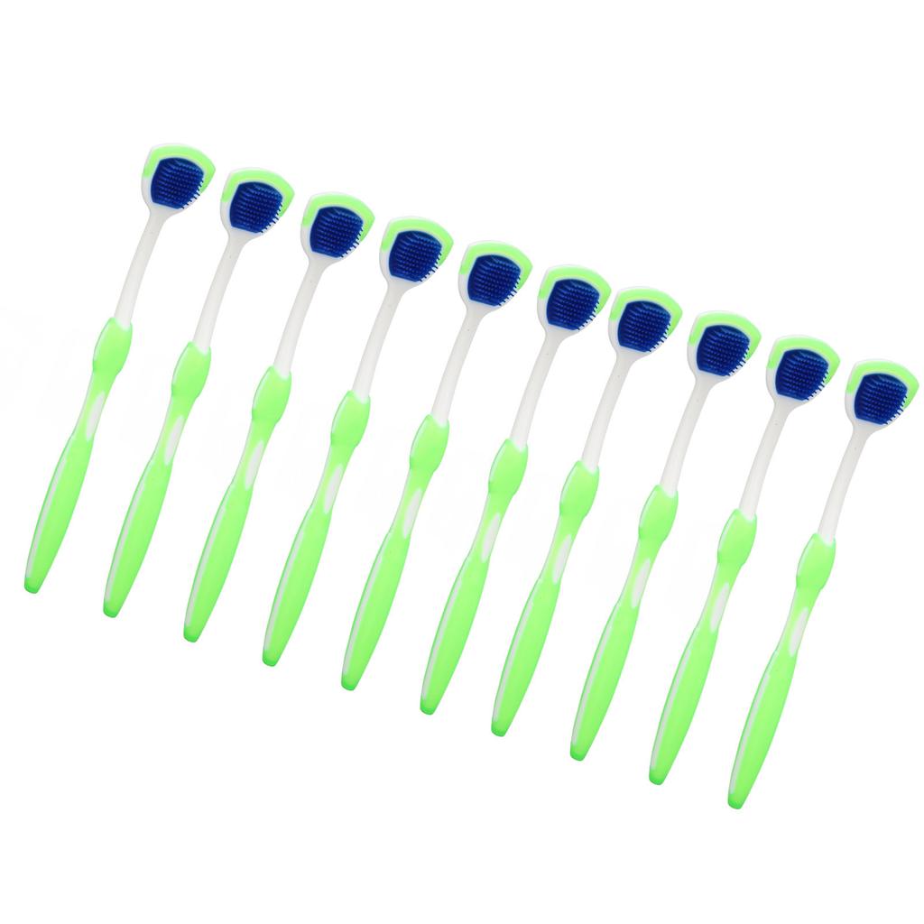10 Stück Zungenschaber Ergonomisches Design Silikon Frischer Atem Entfernung von Zahnbelag Zungenreiniger für Zunge Mund