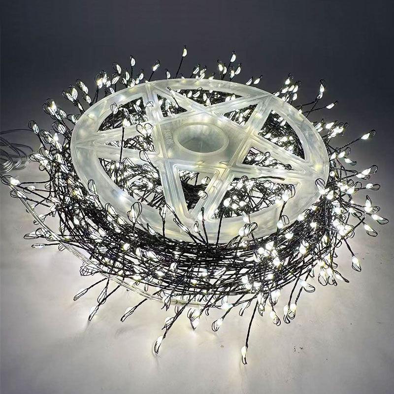 Solar Copper LED Firecracker String Lights – Multi-Function Christmas Tree Decorations