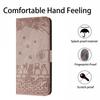 Imprinted Wall Cats Phone Leather Case for iPhone 14,Wallet Stand Full Protection Cover with Strap
