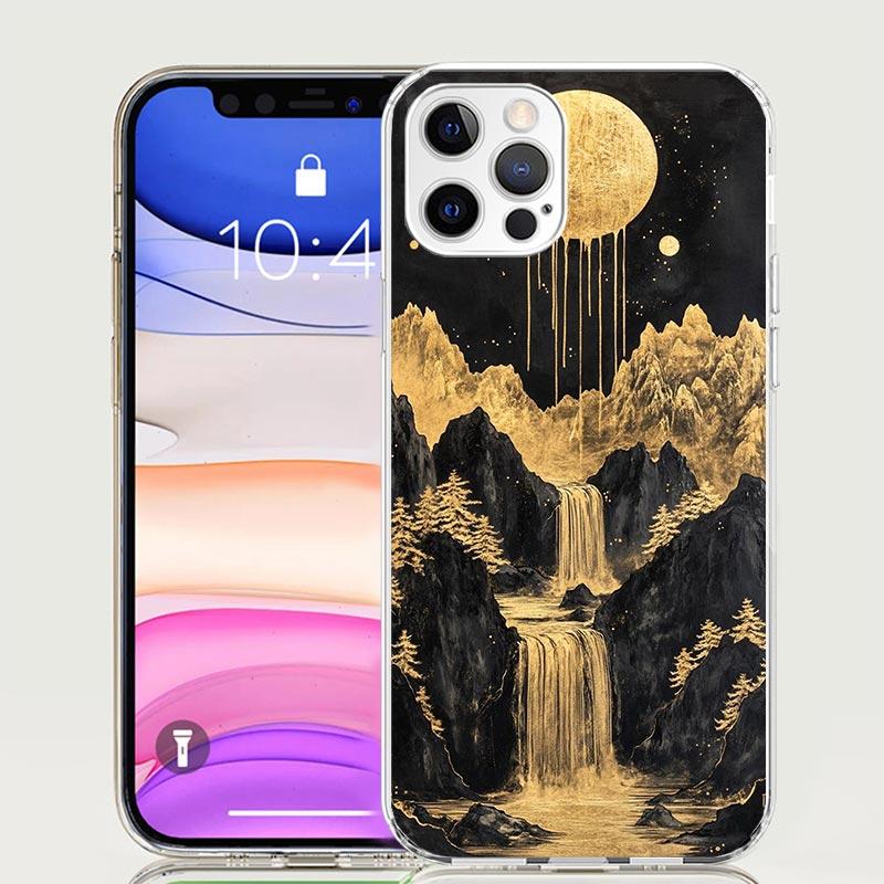 Chinese Style ink Painting Art Phone Case For iPhone 17 Air 16 15 Plus 11 14 Pro Max 13 Mini 12 7 8 + SE Pattern Art Customized