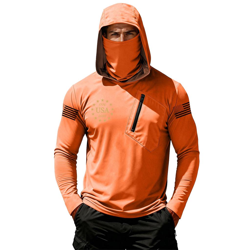 Herren Casual Kapuzen-Langarm-Sonnenschutz-Oberteil