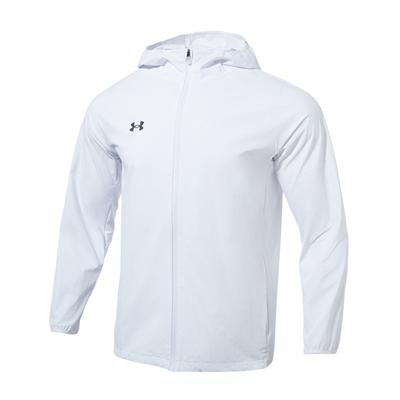 Solid Logo Zip-Up Hooded Windbreaker Jacket Unisex Jackets White 24600410-100