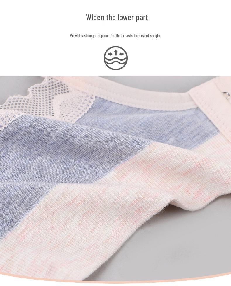 Women's Maternity Seamless Lace Trim Nursing Bra - No-Ammonia, One-Piece, Postpartum Breastfeeding Support.