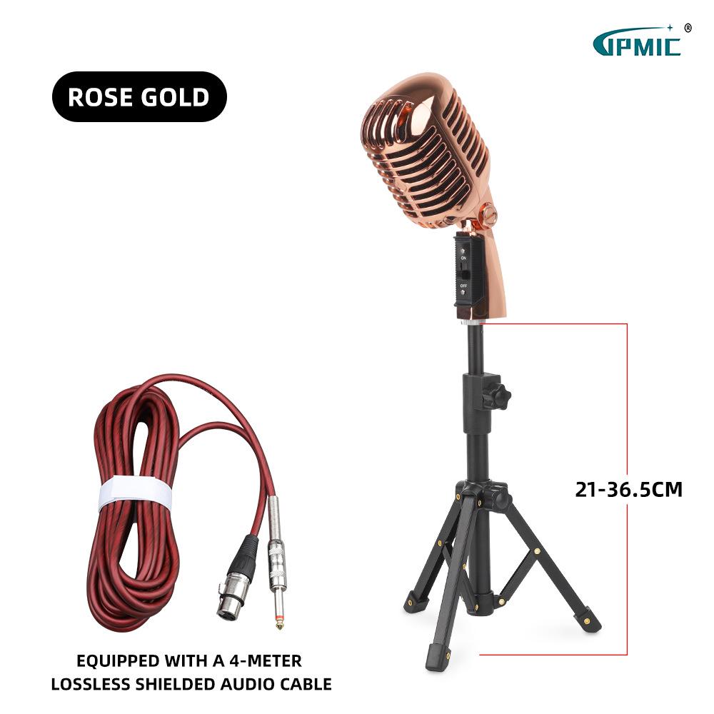 Classic Retro Dynamic Wired Microphone for Stage Performance and KTV