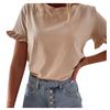 Women's Ladies Frill Ruffle Short Sleeve Fashion Summer Tee T-Shirt Loose Top