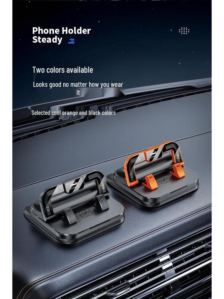 Doppelfunktion: Drehbarer Armaturenbrett-Handyhalter & Kennzeichenhalter - Anti-Shake Universelle Navigation