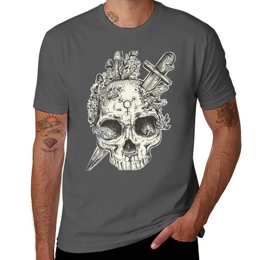 Trans Skull And Fungi Tshirt Big And Tall Casual Tshirt