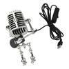 Vintage Microphone Guitar Robot Table Lamp USB Aluminum Metal Retro Microphone Robot Night Light