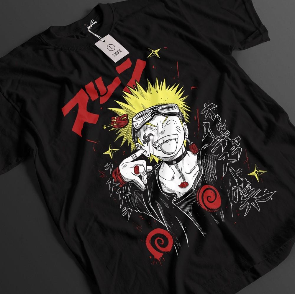 

Naruto Shirt Kurama T-Shirt Uzumaki Tshirt Anime Minato Top Boruto Unisex Tee 4XL