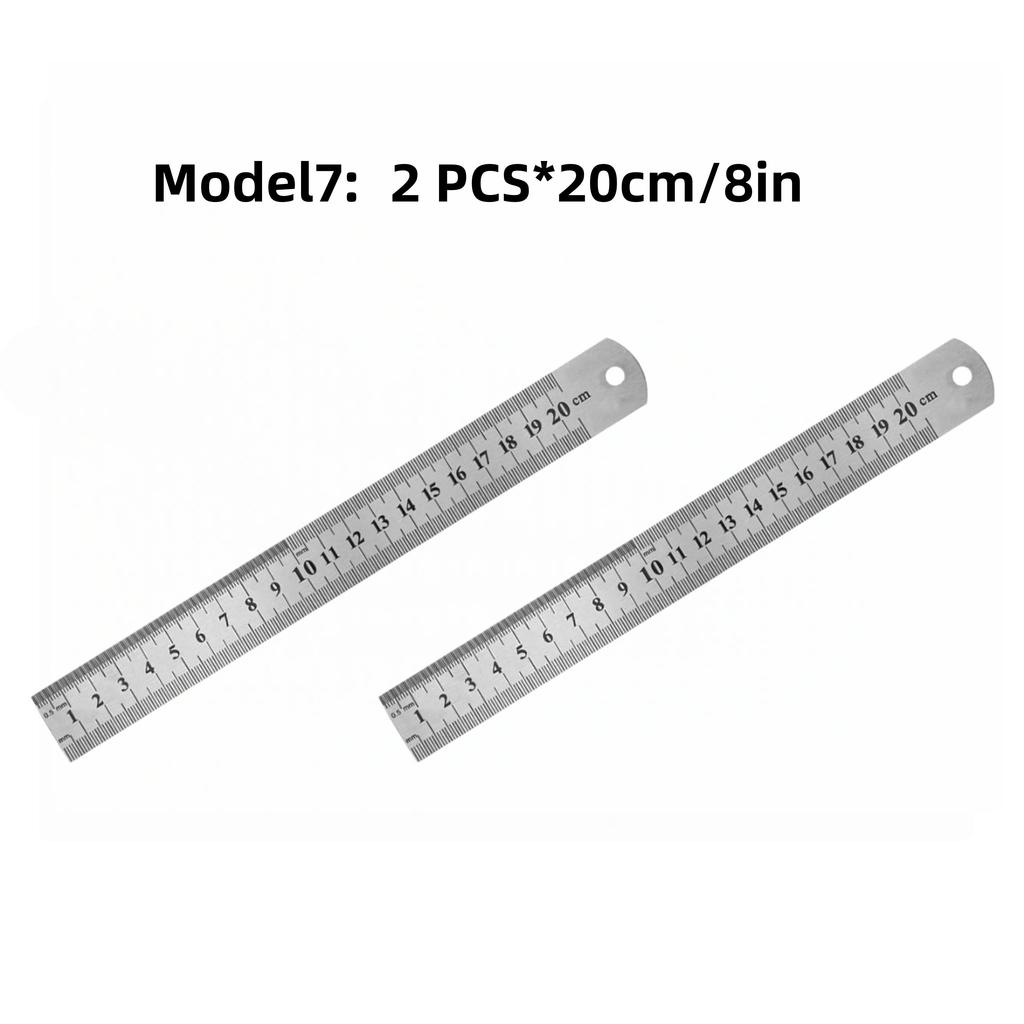 Doppelseitiges 15-50cm/6-20in Verdicktes Edelstahllineal Geeignet für Basteln, Entwerfen, Architekturprojekte und Holzbearbeitung