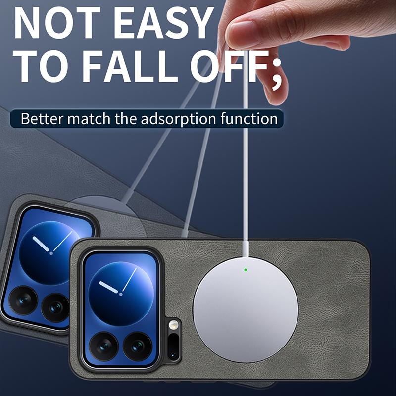 For Xiaomi 17 Pro Max Case for Magsafe Luxury Sheep Leather Skin Magnetic Matte Cover for Xiaomi Mi 17pro Anti-drop Bumper