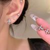 Luxury Diamond-Studded Cross Hoop Earrings for Women: Niche Design, High-End, Sparkly, Fashionable Ear Jewelry