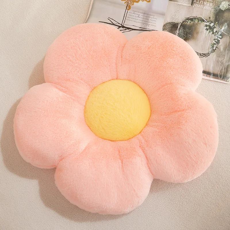 Little Daisy Flower Cushion Flower Plush Pillow Seat Cushion Rabbit Fluffy Napping Pillow Backrest Cushion