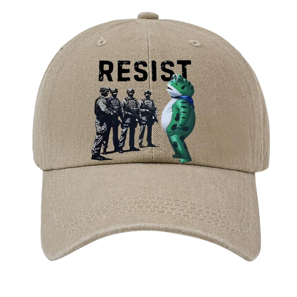 Men's Washed Cotton Baseball Cap With Printed Distressed Soft Top Denim Hat, Vintage Hat