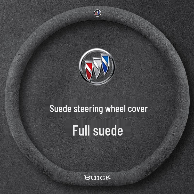 Buick Leather Steering Wheel Cover for Regal, Excelle, LaCrosse, Verano, GT, GL6, Encore, GL8, Envision.
