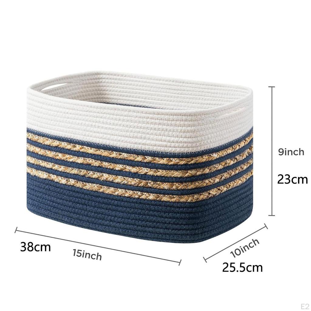 Schicker Baumwollseil-Organizer-Korb mit griffigen Henkeln