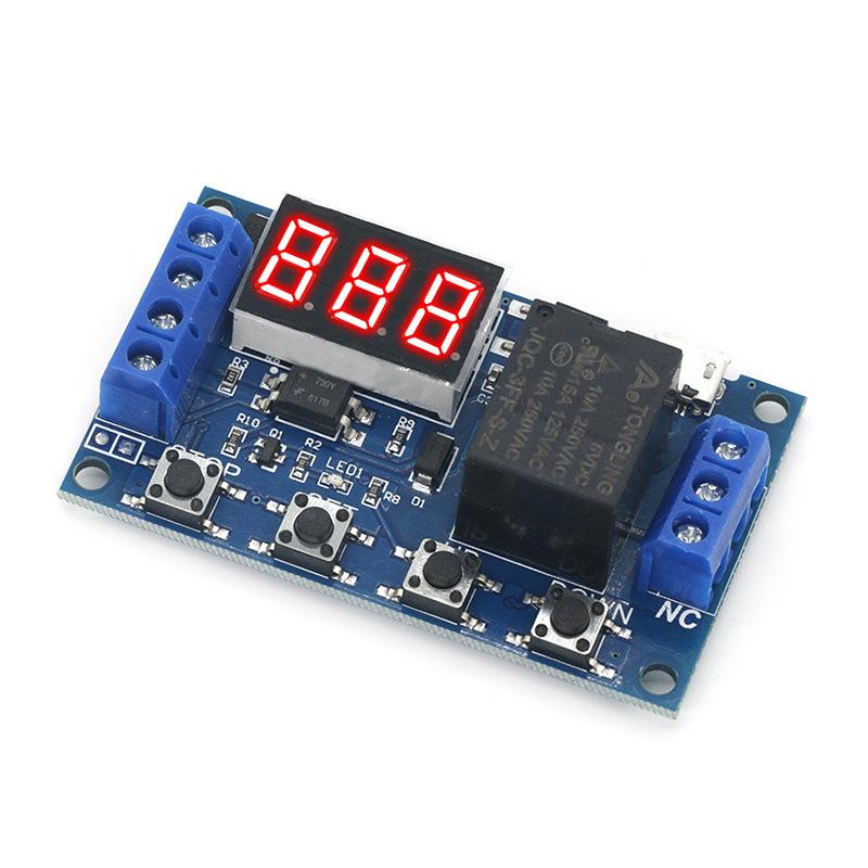 1pcs DC 6-30V Timer Relay Programmable Delay Relay Module Cycle Timer with LED Display TYPE-C / Micro USB Relays 6V 9V 12V 24V