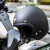 Super Magnum Open Face Motorcycle Jet Helmet Shape Designed for Japanese Black with Black Small Jet Helmet for Harley Davidson and American Detachable