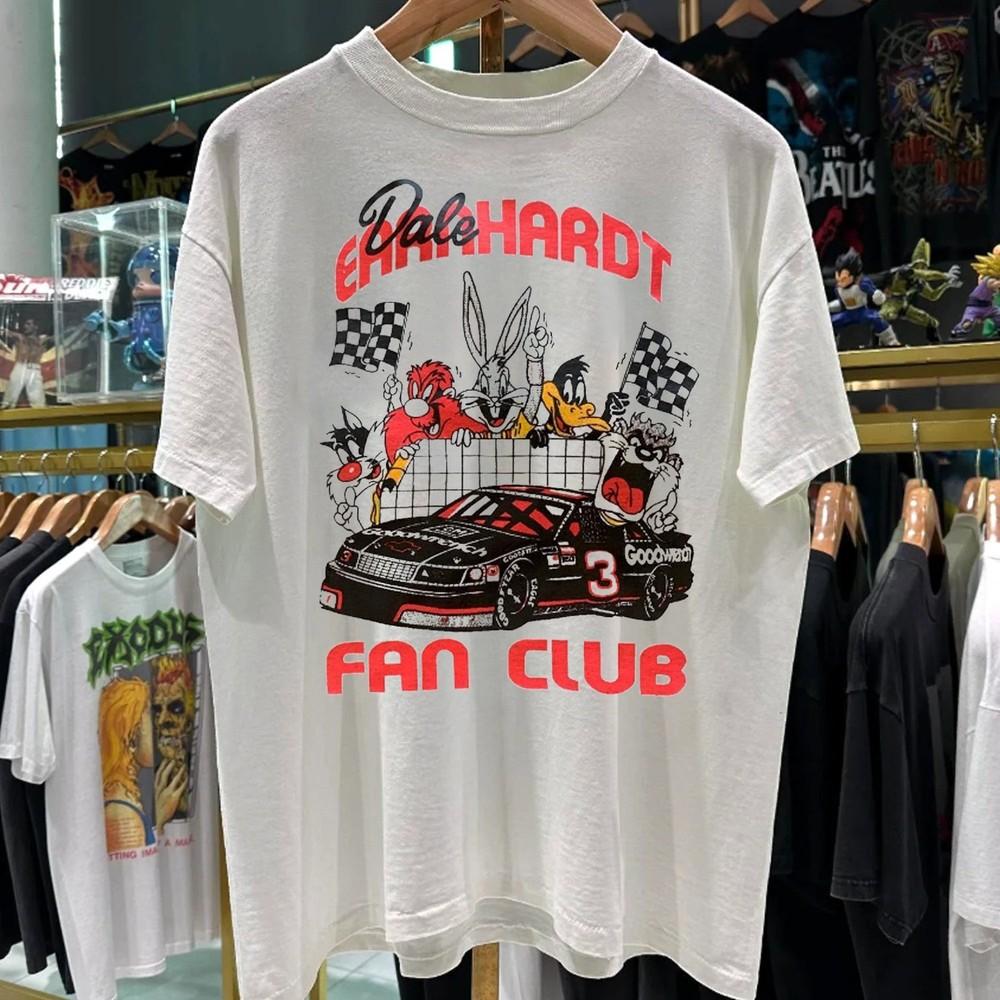 

Dale Earnhardt Fan Club Looney Tunes Rare Design White T Shirt NH25075 Unisex T-Shirt S