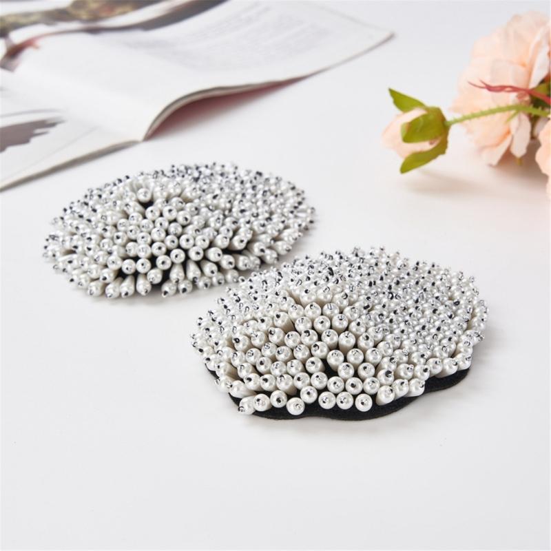 Premium Imitation Pearls Embellished Shoulder Pads Comfort for Business Event Weddings Uniforms