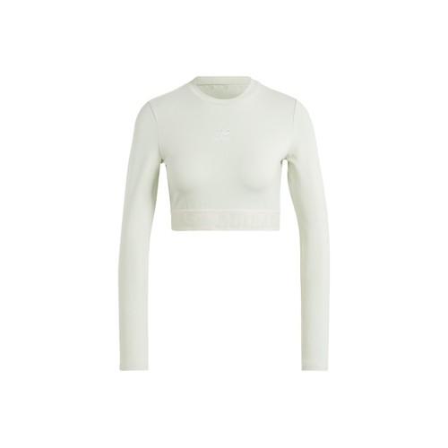 

adidas Originals slim-fit long-sleeve sports T-shirt for women in linen green XL льняной/зелёный