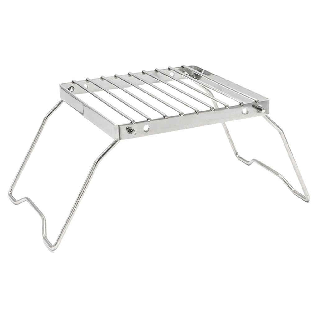 Ourdoor Stainless Steels Camping Grill Portable Folding Small Grill Rack Burners Stove Stand Baking Tray Holder Enduring