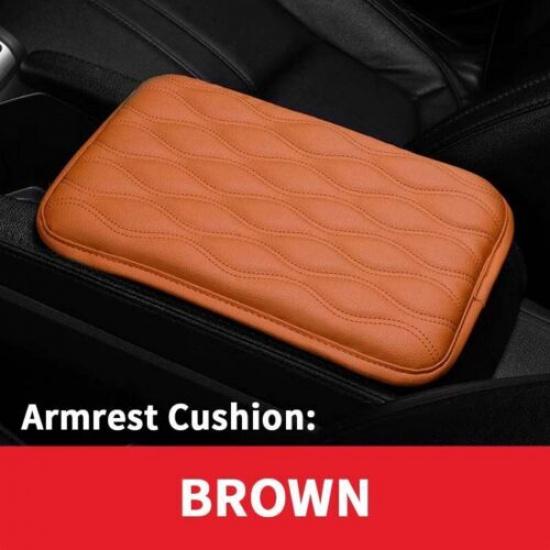 PU Leather Car Armrest Pad Cover Universal Center Console Arm Rest Seat Box
