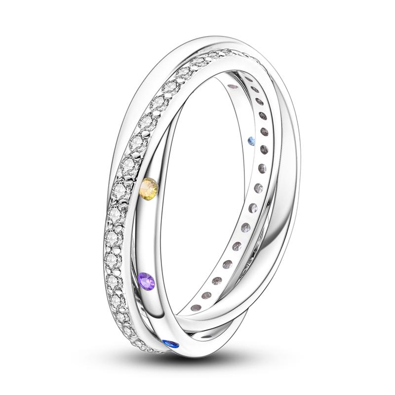 Finger Rings for Women 925 Silver Zircon Crystal Stackable Geometric Ring Wedding Jewelry Engagement Rings