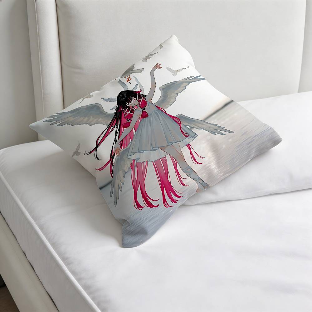 GGenshin Columbina Impact Square Pillow Case Soft Decorative Throw Pillow Cover for Home Sofa Bed