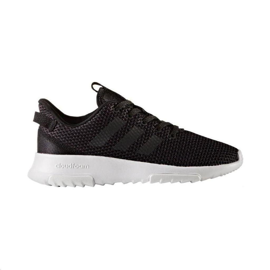Adidas Neo Cloudfoam CF Racer Comfortable Shock Absorbing Durable Low Top Kids Running Shoes Kids Running Shoes Black AQ1676