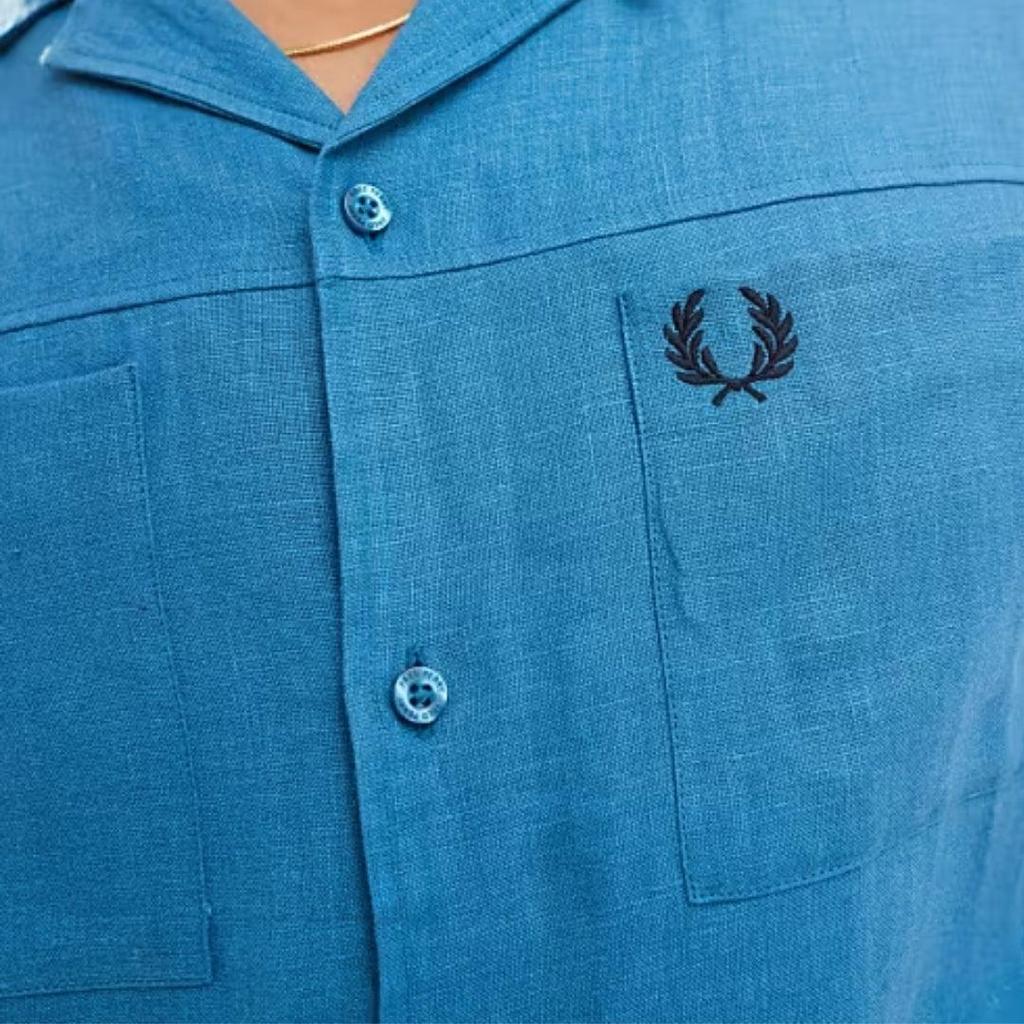 Fred Perry Mens Runaway Linen Shirt