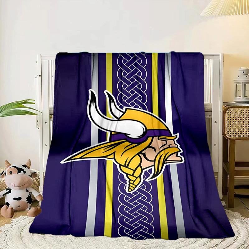 Vikings Team Spirit Portable Blanket/Soft Blanket Bedding Blanket Suitable for Travel Camping Living Rooms Offices Sofas Fan Gifts