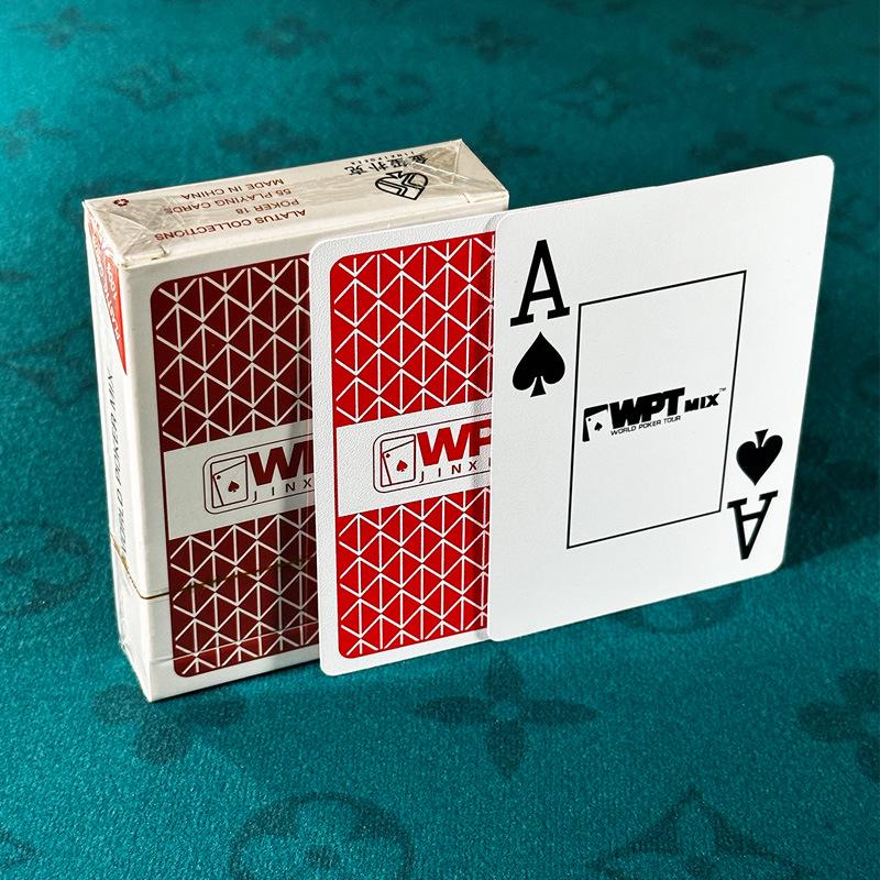 WPT Texas Hold em Premium Waterproof and Anti-Fold Plastic Poker Cards - Full Box Competition Grade