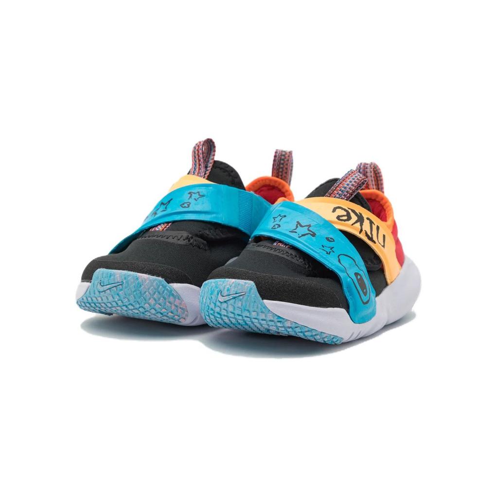 Nike Dětské tenisky Flex Advance SE TD Doodles, černé, světle béžové, červené, modré a bleskově modré DZ2801-001